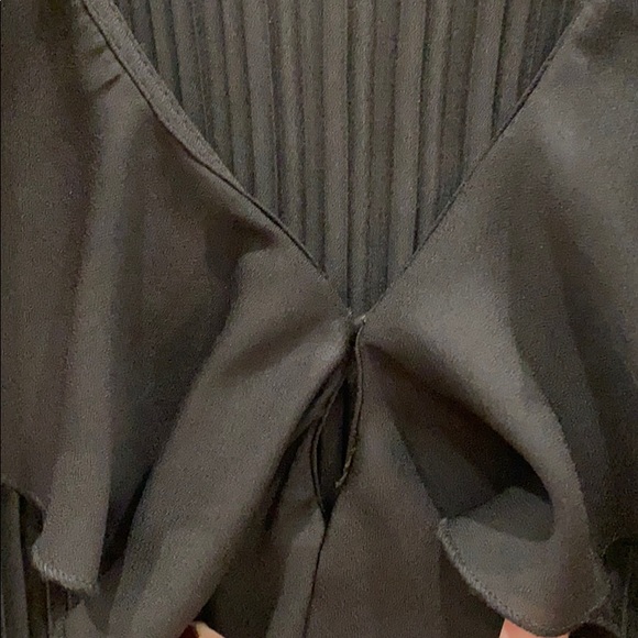 Sheer Ruffle Black Top - Picture 3 of 5